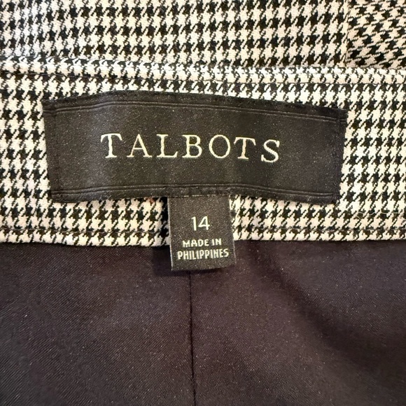 Talbots Women's Pants Size 10 Black & White Check Print - Picture 9 of 10